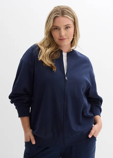 Sweatjakke av 100% bomull, bonprix