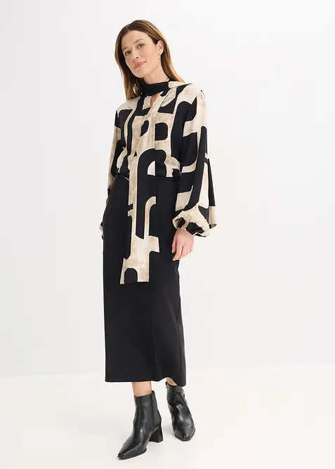 Sl&oslash;yfebluse i lett viskose, bonprix