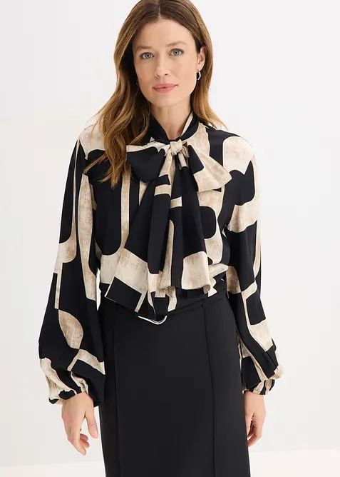 Sl&oslash;yfebluse i lett viskose, bonprix