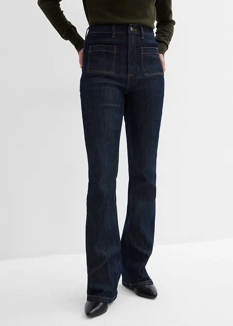 Bootcut-jeans High Waist, komfortlinning, bonprix