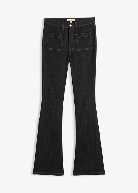 Bootcut-jeans High Waist, komfortlinning, bonprix