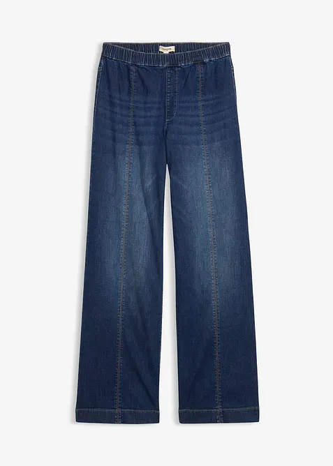 Wide Leg Jeans High Waist, komfortlinning, Full Length, bonprix