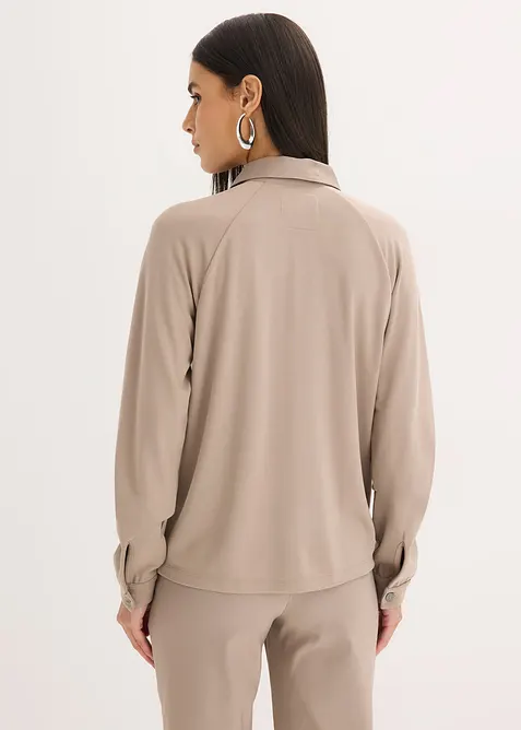 Lett jakke av Punto di Roma-materiale med satengbesetning, bonprix