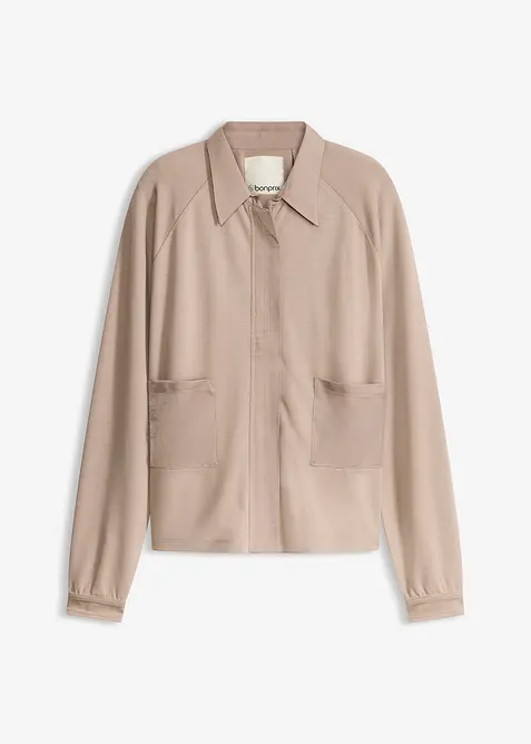 Lett jakke av Punto di Roma-materiale med satengbesetning, bonprix