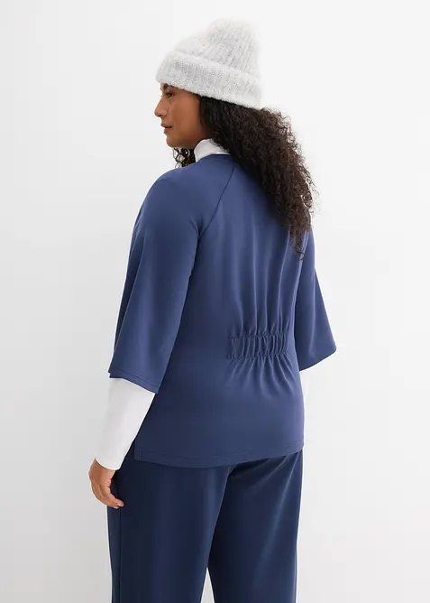 Topp av scuba-materiale med elastisk innfelling, bonprix