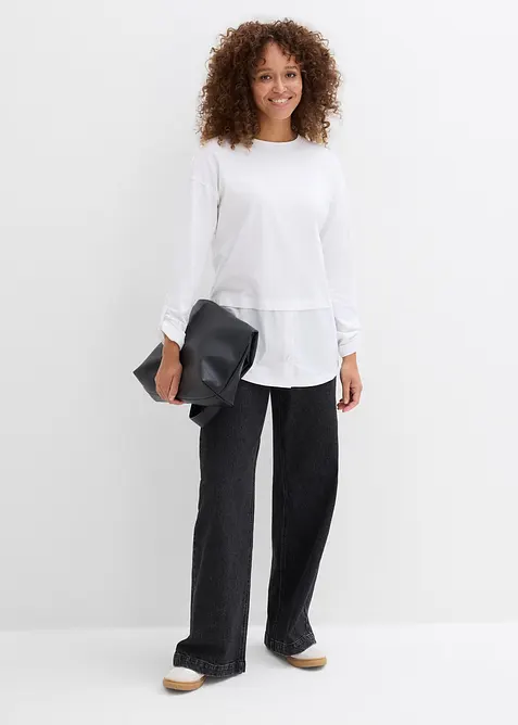 Topp med bluseinnsats, bonprix