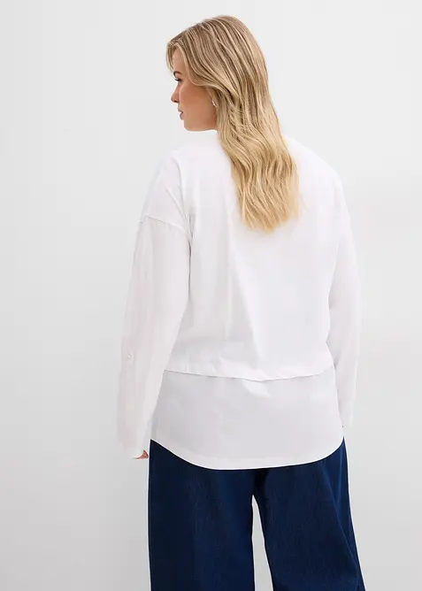 Topp med bluseinnsats, bonprix