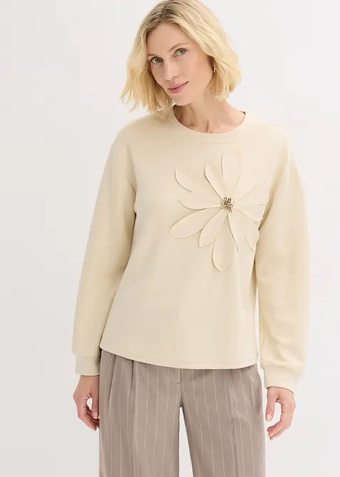 Topp i scubamateriale med applikasjon, bonprix