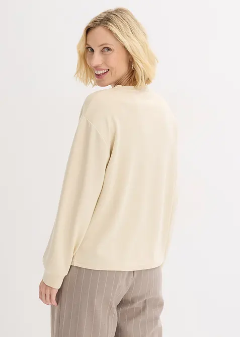 Topp i scubamateriale med applikasjon, bonprix