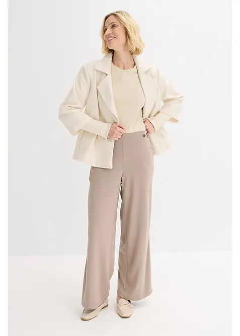 Jerseybukse med dekorativt spensel, bonprix