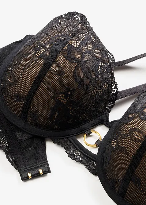 Balconette-BH med blomsterblonder, bonprix