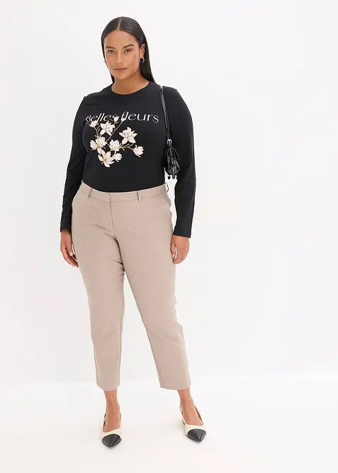 Langermet topp med &oslash;kologisk bomull, bonprix