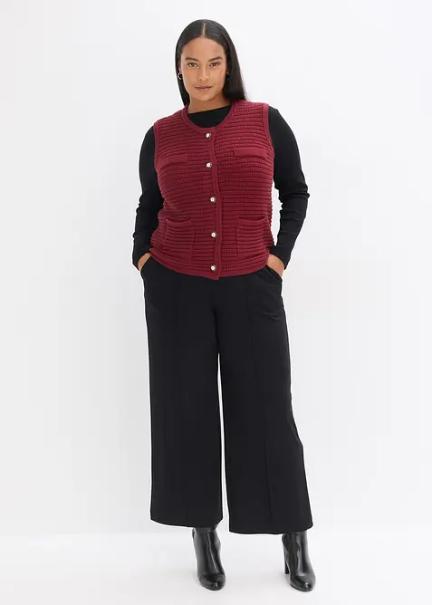 Strikket vest med viskose, bonprix