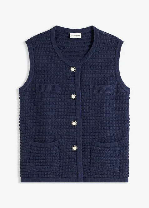 Strikket vest, bonprix