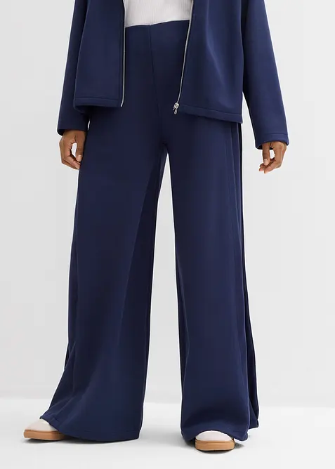 Vid bukse i materialmiks med fold p&aring; siden, bonprix