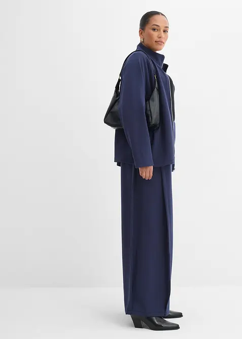 Vid bukse i materialmiks med fold p&aring; siden, bonprix