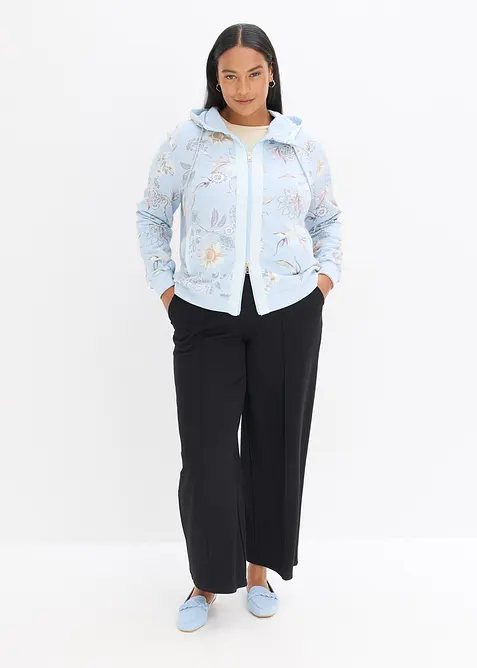 Sweatjakke med trykk, bonprix