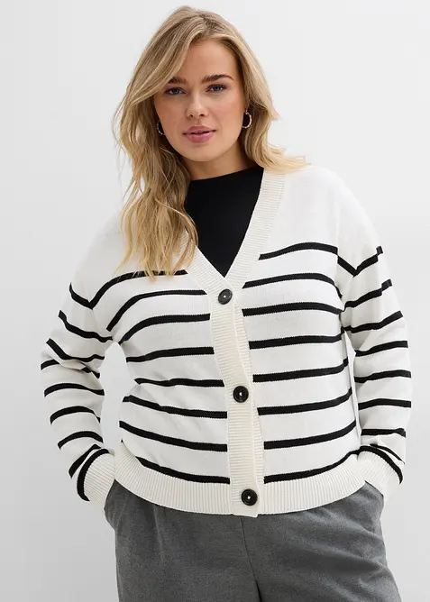 Cardigan i bomullsmiks, bonprix