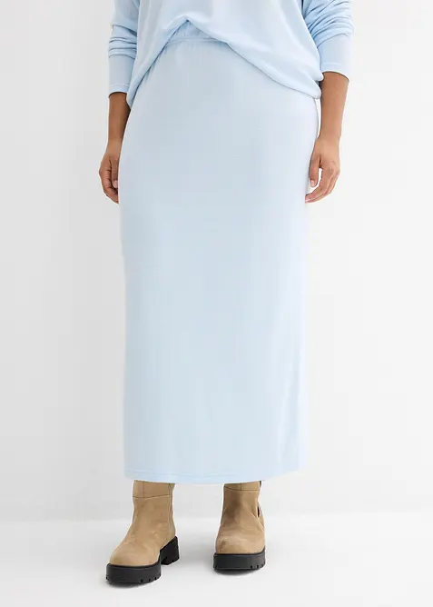 Jerseyskj&oslash;rt i strikket look, bonprix