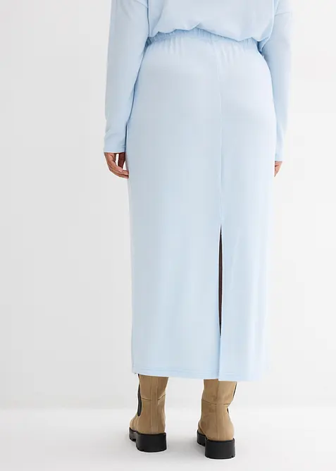 Jerseyskj&oslash;rt i strikket look, bonprix
