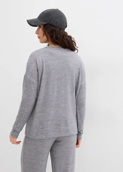 Oversized sweatshirt i strikket stil, bonprix
