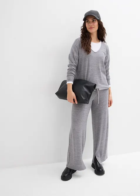 Oversized sweatshirt i strikket stil, bonprix