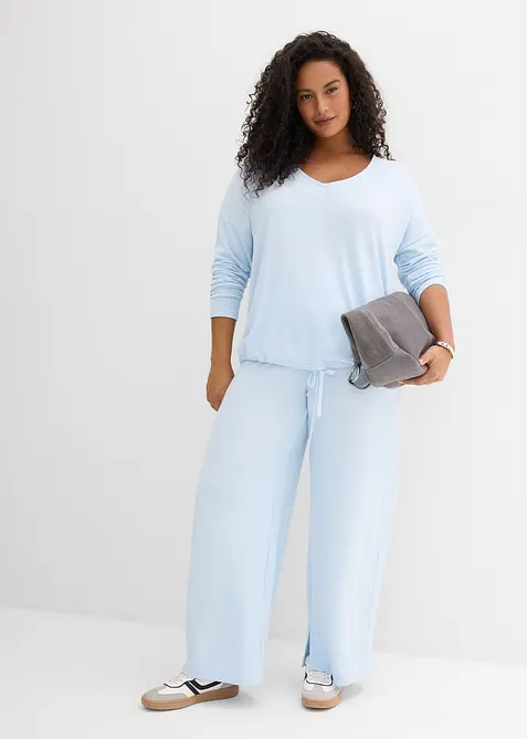Oversized sweatshirt i strikket stil, bonprix