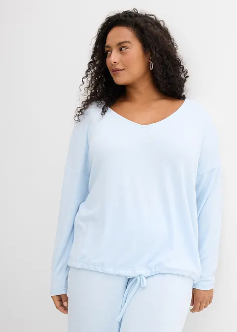Oversized sweatshirt i strikket stil, bonprix