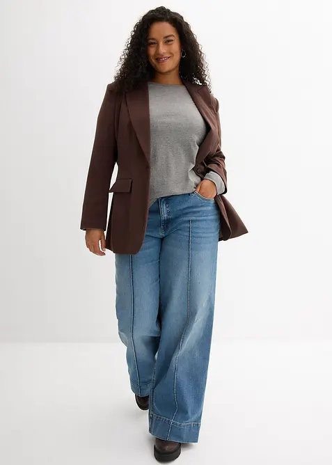 Lang topp i 100% &oslash;kologisk bomull, bonprix