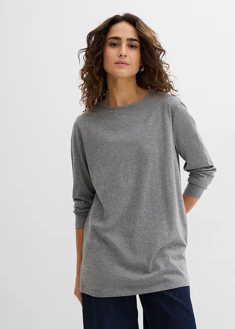 Lang topp i 100% &oslash;kologisk bomull, bonprix