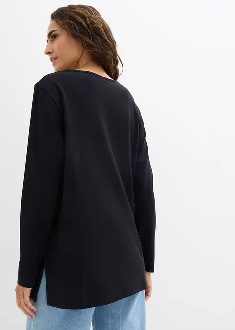 Lang topp i 100% &oslash;kologisk bomull, bonprix