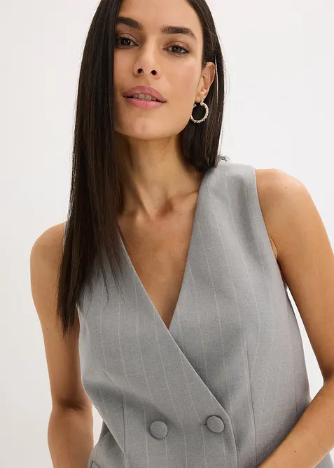 Dressvest med n&aring;lstripem&oslash;nster, bonprix