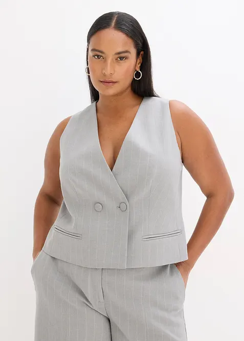 Dressvest med n&aring;lstripem&oslash;nster, bonprix