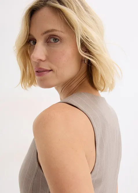 Dressvest med n&aring;lstripem&oslash;nster, bonprix