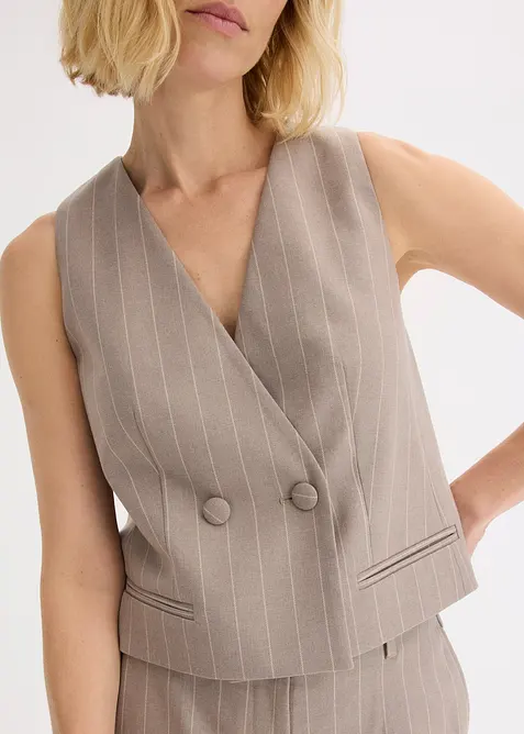 Dressvest med n&aring;lstripem&oslash;nster, bonprix