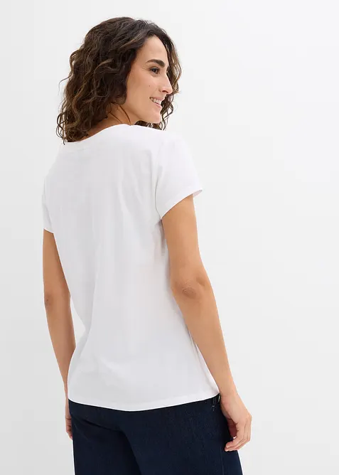 T-skjorte i 100% &oslash;kologisk bomull (2-pack), bonprix