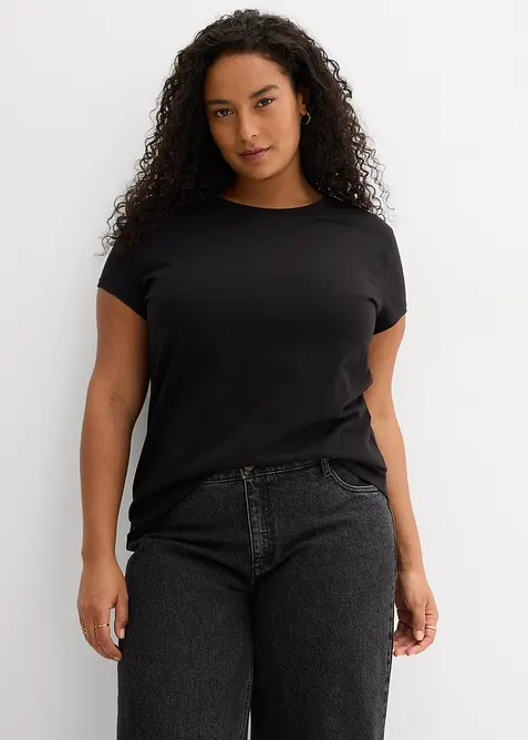 T-skjorte i 100% &oslash;kologisk bomull (2-pack), bonprix