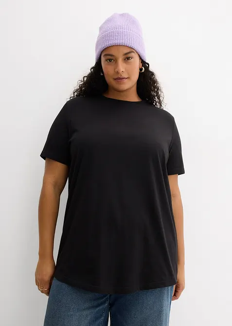 Lang topp i 100% &oslash;kologisk bomull (2-pack), bonprix