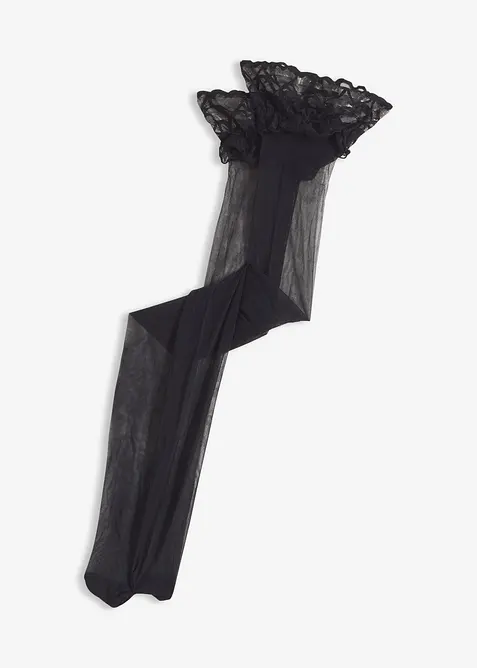 Stay-ups med blonder 20 DEN, bonprix