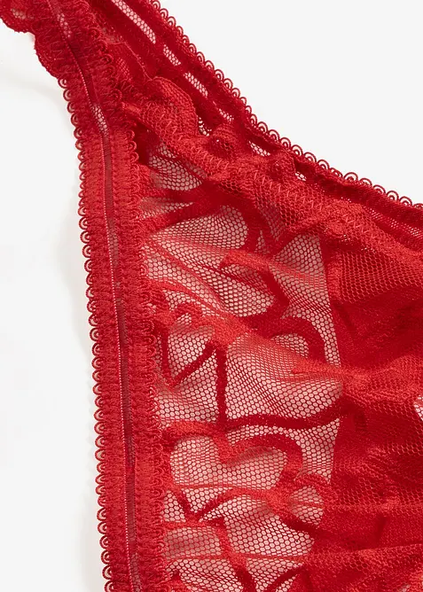 Stringtruse med hjerteblonder, bonprix