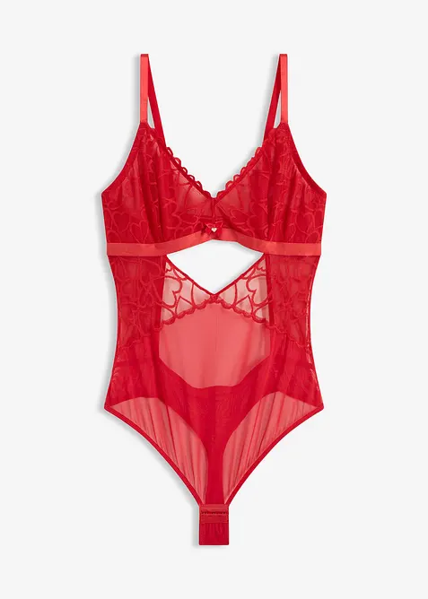 Stringbody med hjerteblonder, bonprix