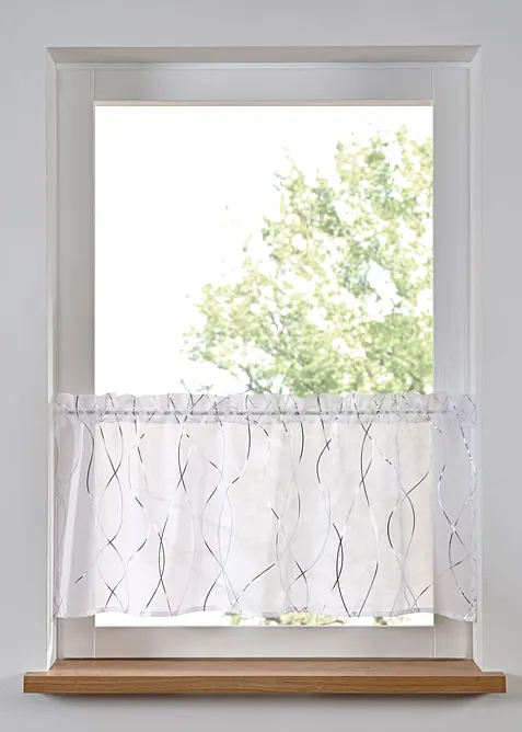 Gardinkappe med glanstrykk, bonprix