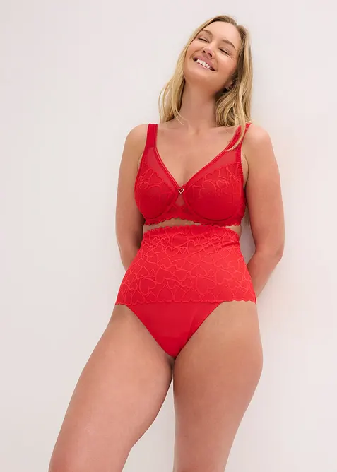 Shape-stringtruse med hjerteblonder, middels formende, bonprix