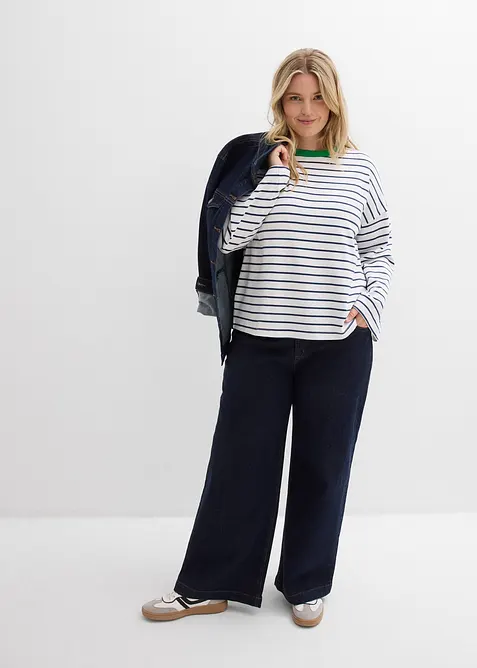 Langermet topp i 100% &oslash;kologisk bomull, bonprix