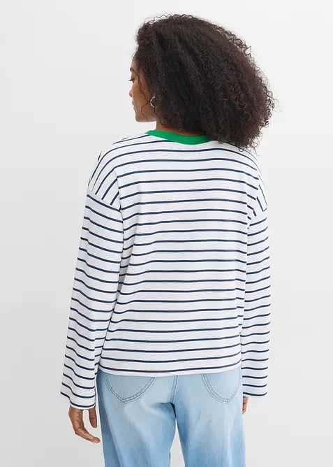 Langermet topp i 100% &oslash;kologisk bomull, bonprix