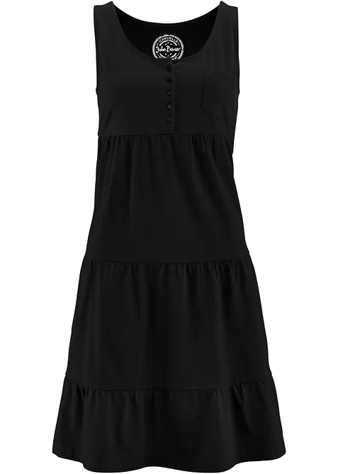 Kort sommerkjole i bomullstrikot, bonprix