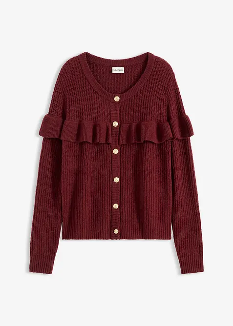 Finstrikket jakke i bomullsmiks, bonprix