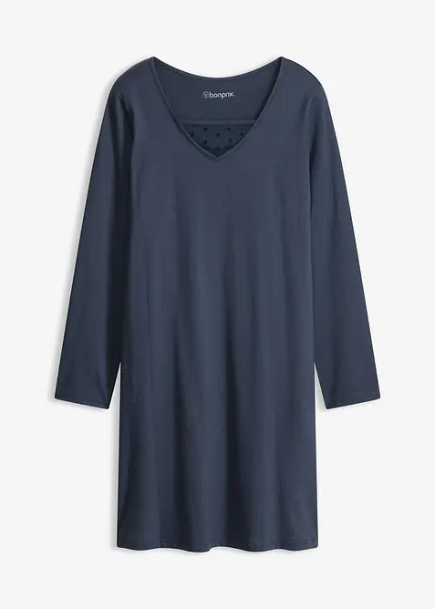 Nattskjorte av myk bomull, bonprix