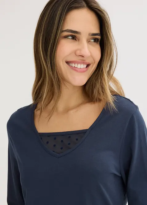 Nattskjorte av myk bomull, bonprix