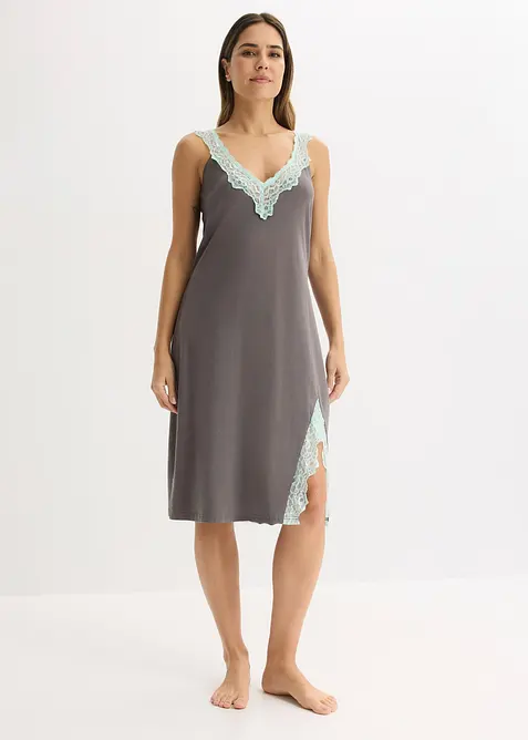 Nattkjole med viskose og blonde, bonprix